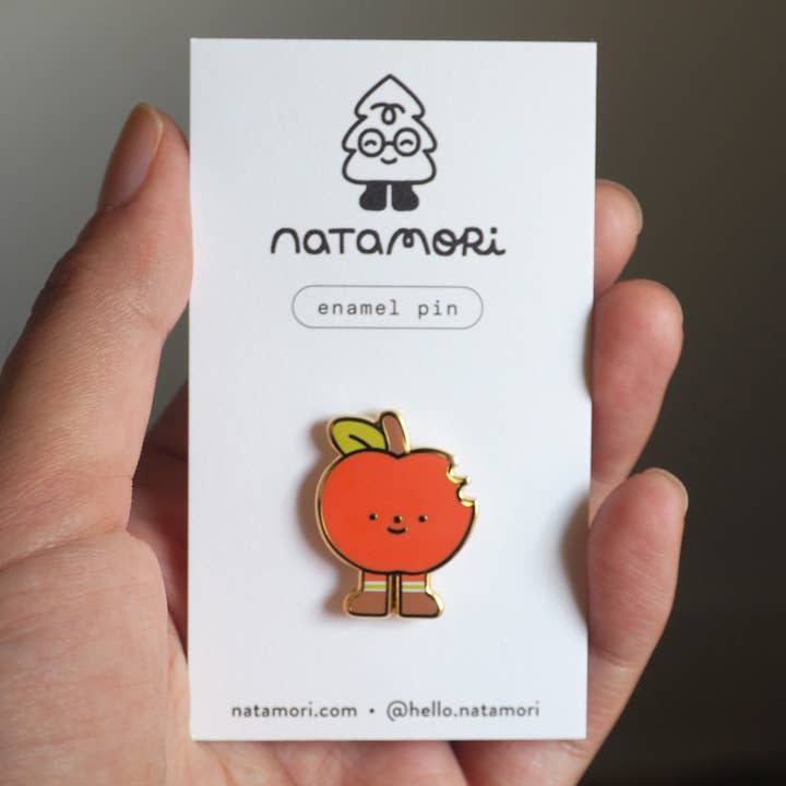natamori - Wholesale Lapel Pin/Button - apple • enamel pin2