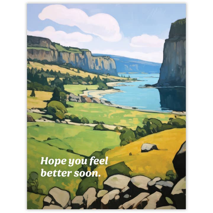 Carte de prompt rétablissement "Feel Better River" pour la vente par Waterknot