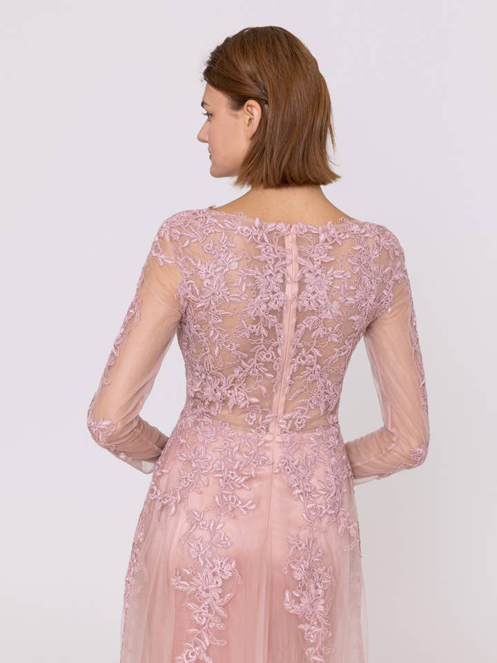 R0281 vestido de noite com mangas (Cópia) por atacado de Alice'Desir