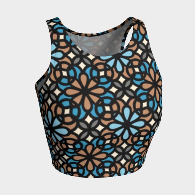 Havsfärgat glas atletisk kort topp för wholesale av Hadley Pollet