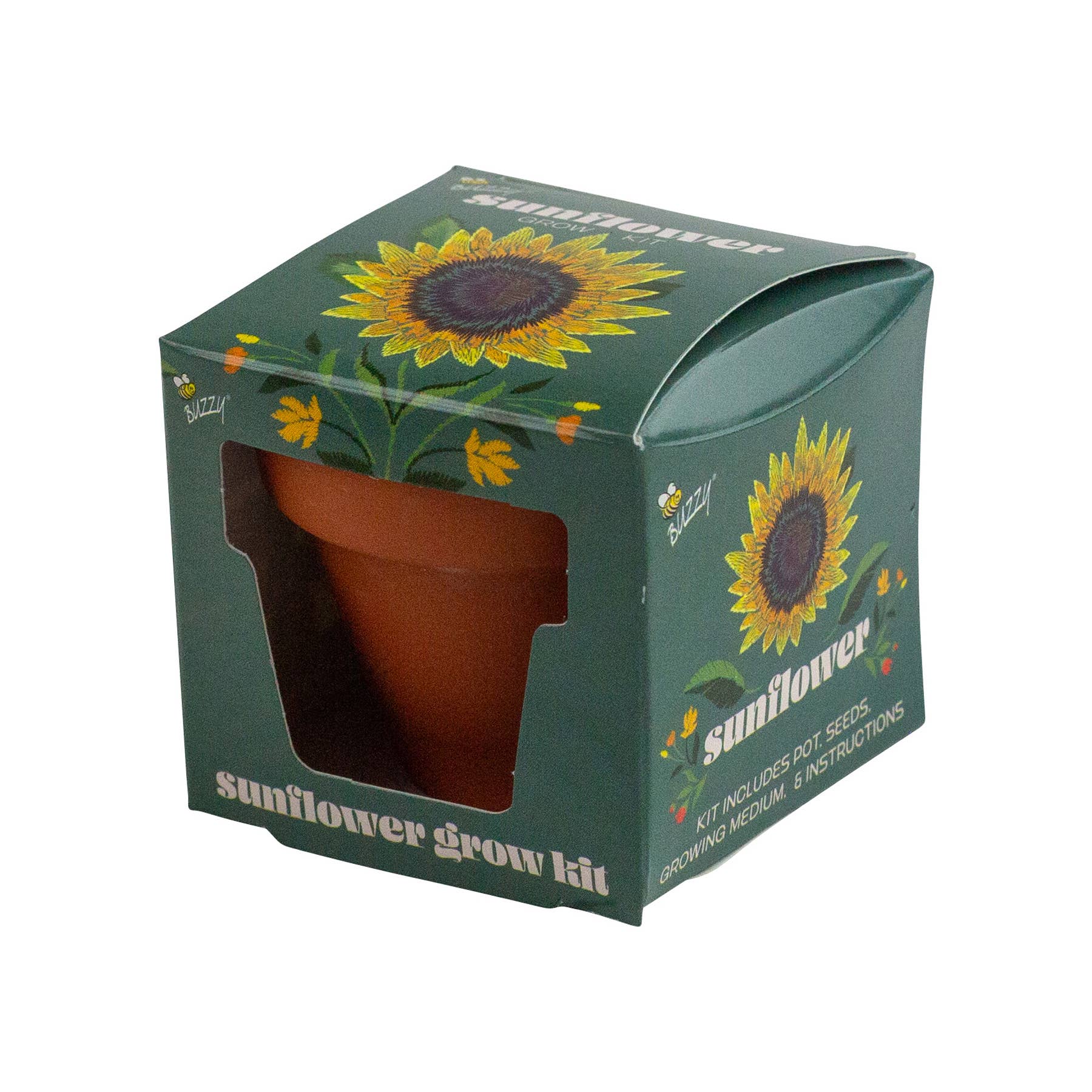 Buzzy Seeds Grow Gifts - Wholesale Plant Seeds - Mini Grow Pot Sunflower Kit – Indoor Garden Gift2