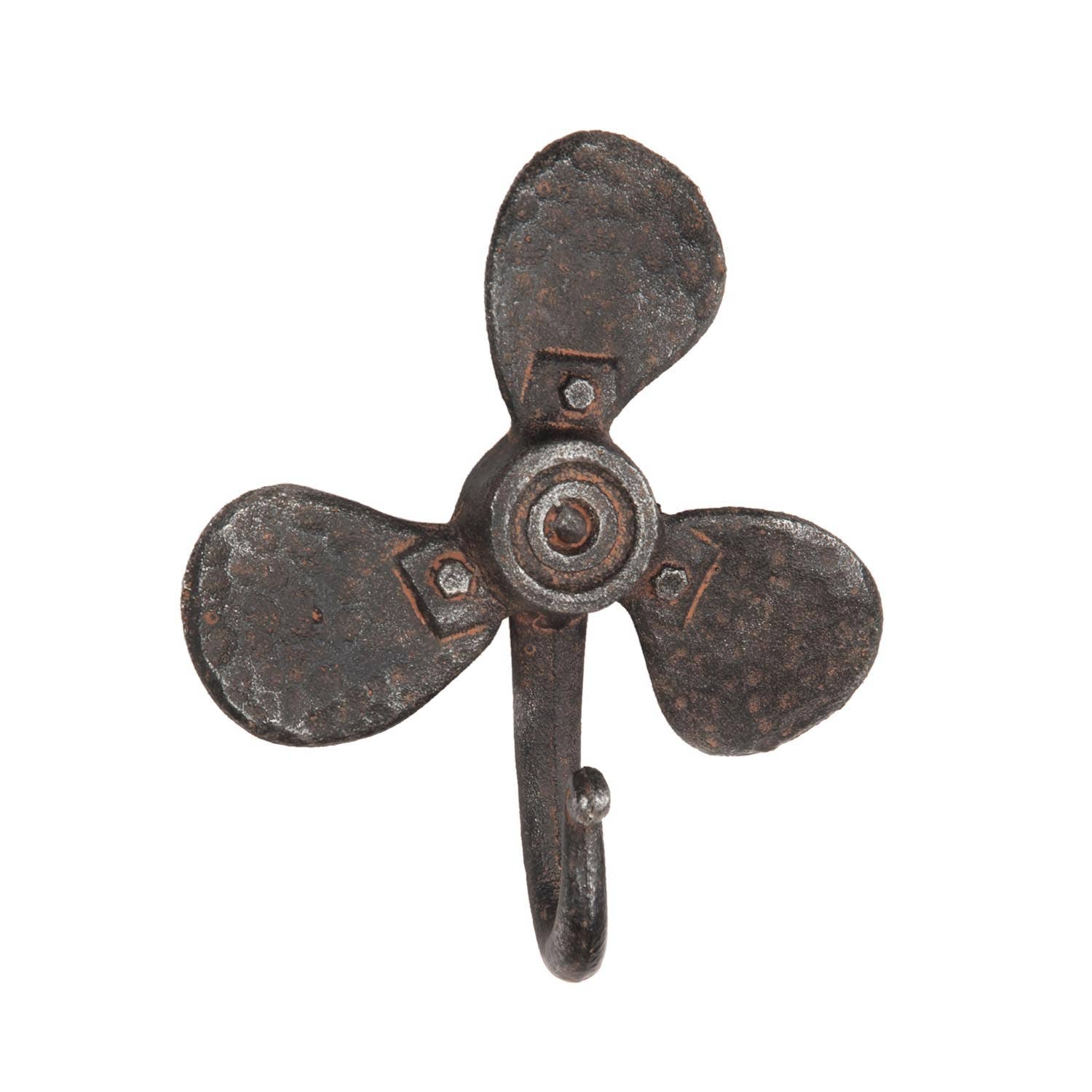 Foreside Home & Garden - Wholesale Wall Hook - Rustic Cast Iron Propeller Wall Decor Hook Aged Bronze2
