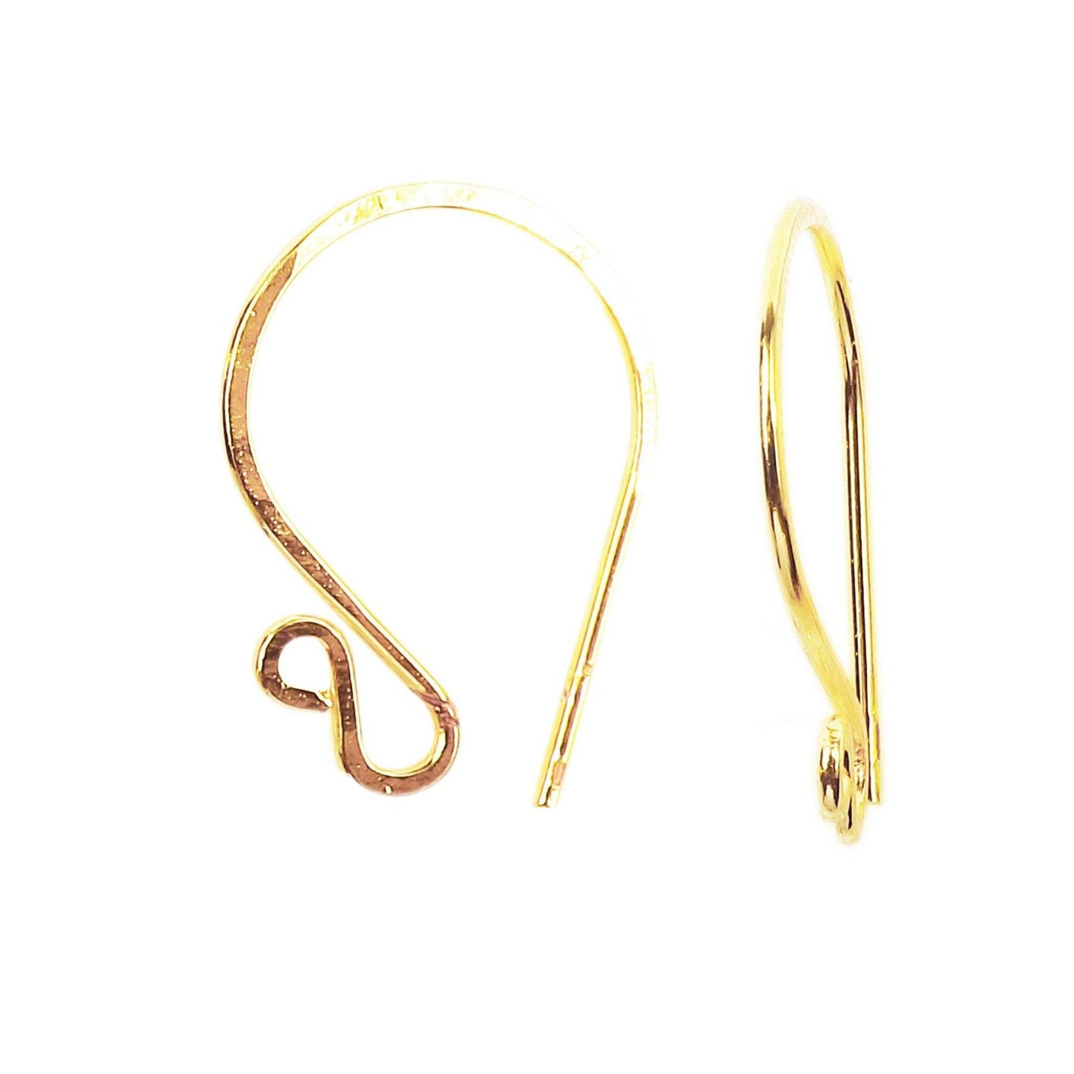 Only Beads - Wholesale DIY Craft Kit - Hammered Sophistication: French Hook Findings|15mm x 22mm2