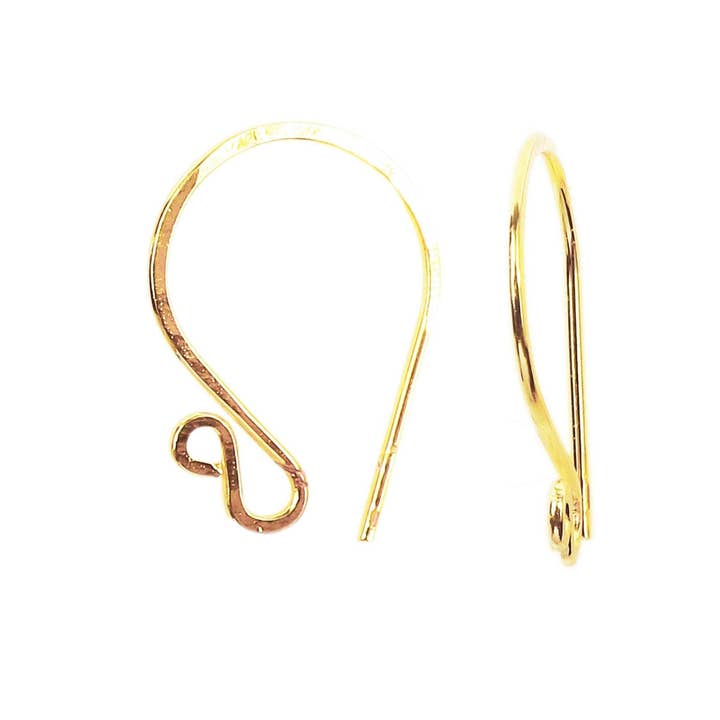 Only Beads - Wholesale DIY Craft Kit - Hammered Sophistication: French Hook Findings|15mm x 22mm2