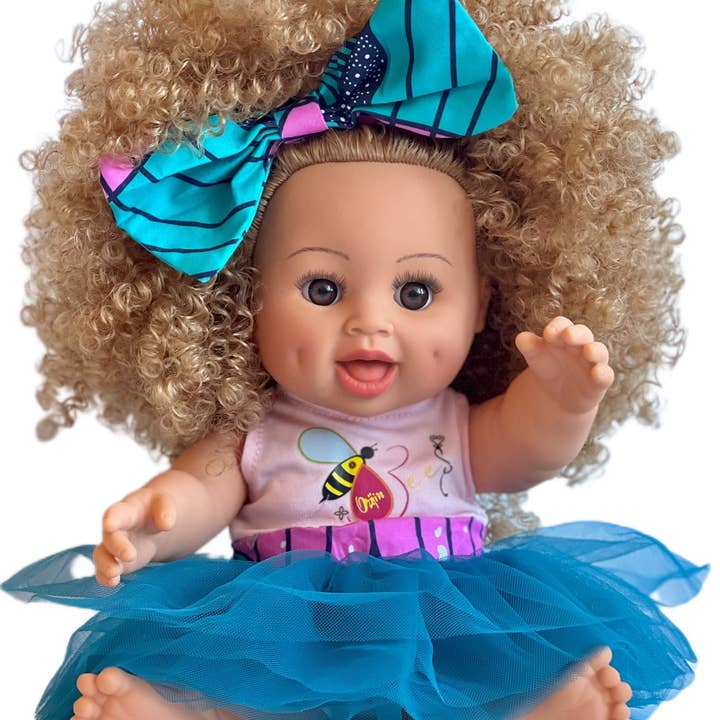 Orijin Bees – wholesale Doll – Kids – Sweet Joy Baby Bee Doll Blonde Curly Hair