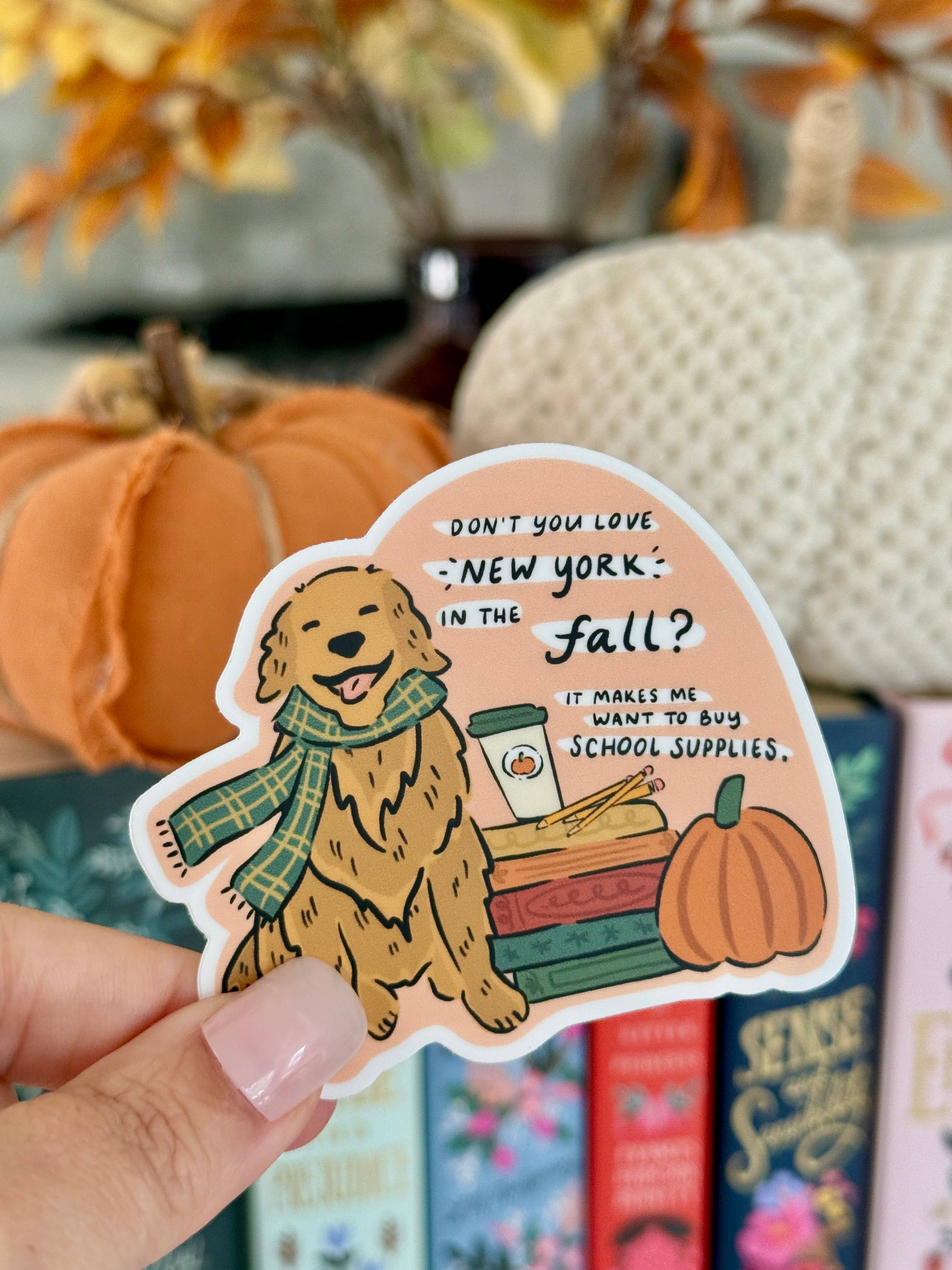 Makerie Day - Wholesale Sticker - You've Got Mail | Golden Retriever Fall Sticker
