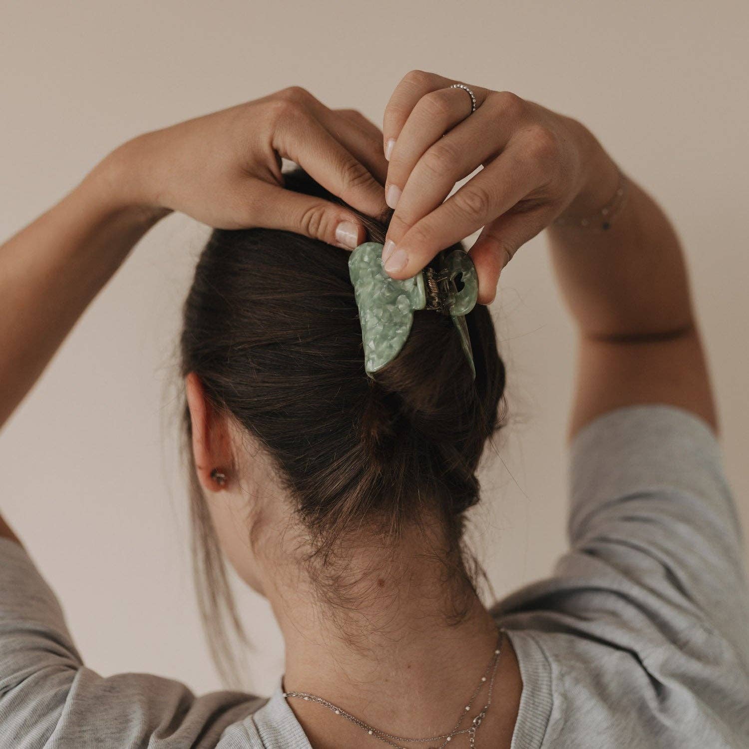 Eulenschnitt - Wholesale Hair Clip - Women's - Large Heart Jade Hair Clip (PU = 10 pcs)4