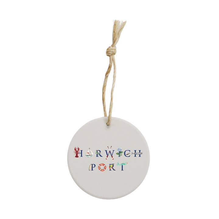 Harwich Port ceramic ornament for wholesale by Tina Labadini Designs