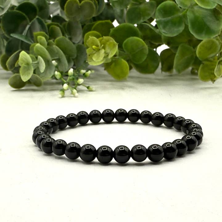 Meraki Gemstones – wholesale Beaded bracelet – Black Onyx Stretchable Bracelet 6mm 1