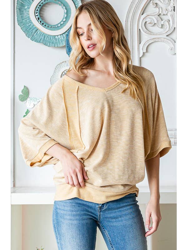 HEIMISH - Wholesale Tunic - Women's - ET7505-10 DOLMAN SLEEVE SOLID TOP