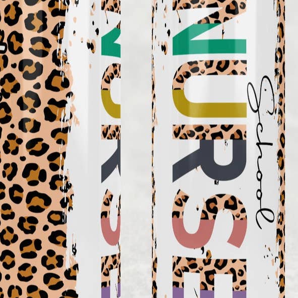 School nurse tumbler - leopard for wholesale by Fandangles