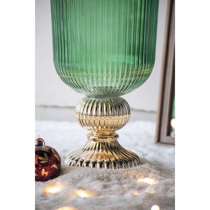 A&B Home Group Inc. - Wholesale Vase - D9.3x20" Flower Vase - Green/Gold2