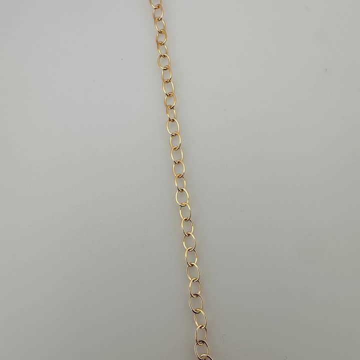 14K Gold-Filled Round Rolo Chain, 4.5mm – Sold by the Foot | Real Gold-Filled Jewelry Chain Link for wholesale by Purity Beads