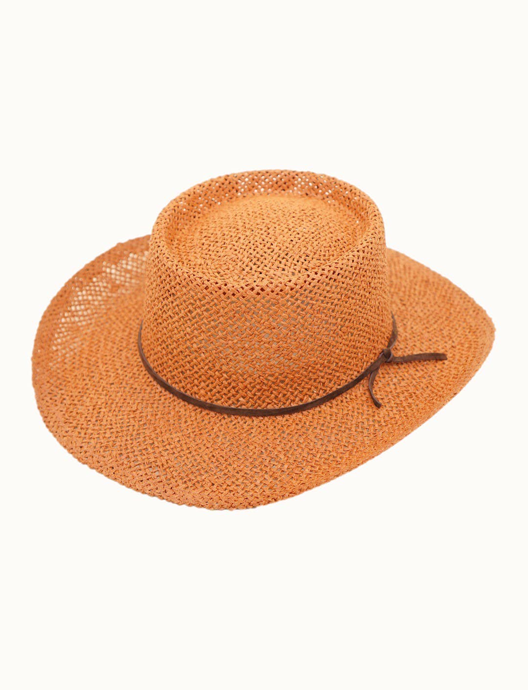 Olive & Pique - Wholesale Straw Hat - Women's - Open Weaved Gambler Hat with 100% Genuine Leather Band5