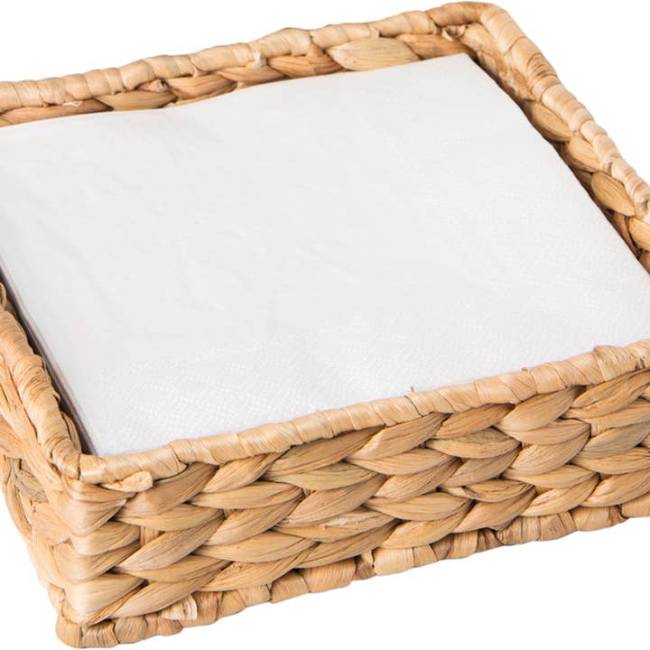 Paper Lunch Napkin Water Hyacinth Caddy for wholesale by Boston International