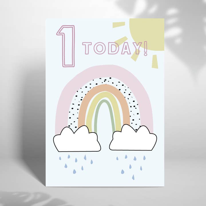 Happy 1St Birthday 5x7Kids Birthday Card for wholesale by Laura Lonsdale
