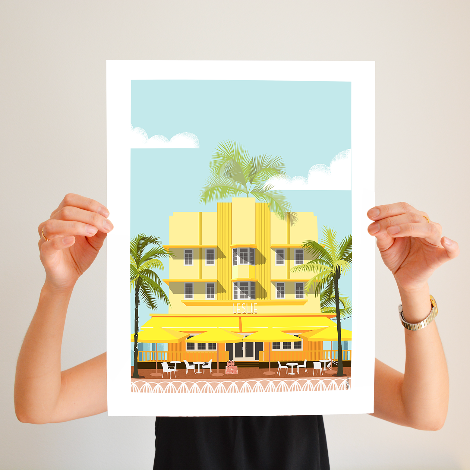 AKABE PARIS - Wholesale Poster - Poster Leslie Hotel Miami A32