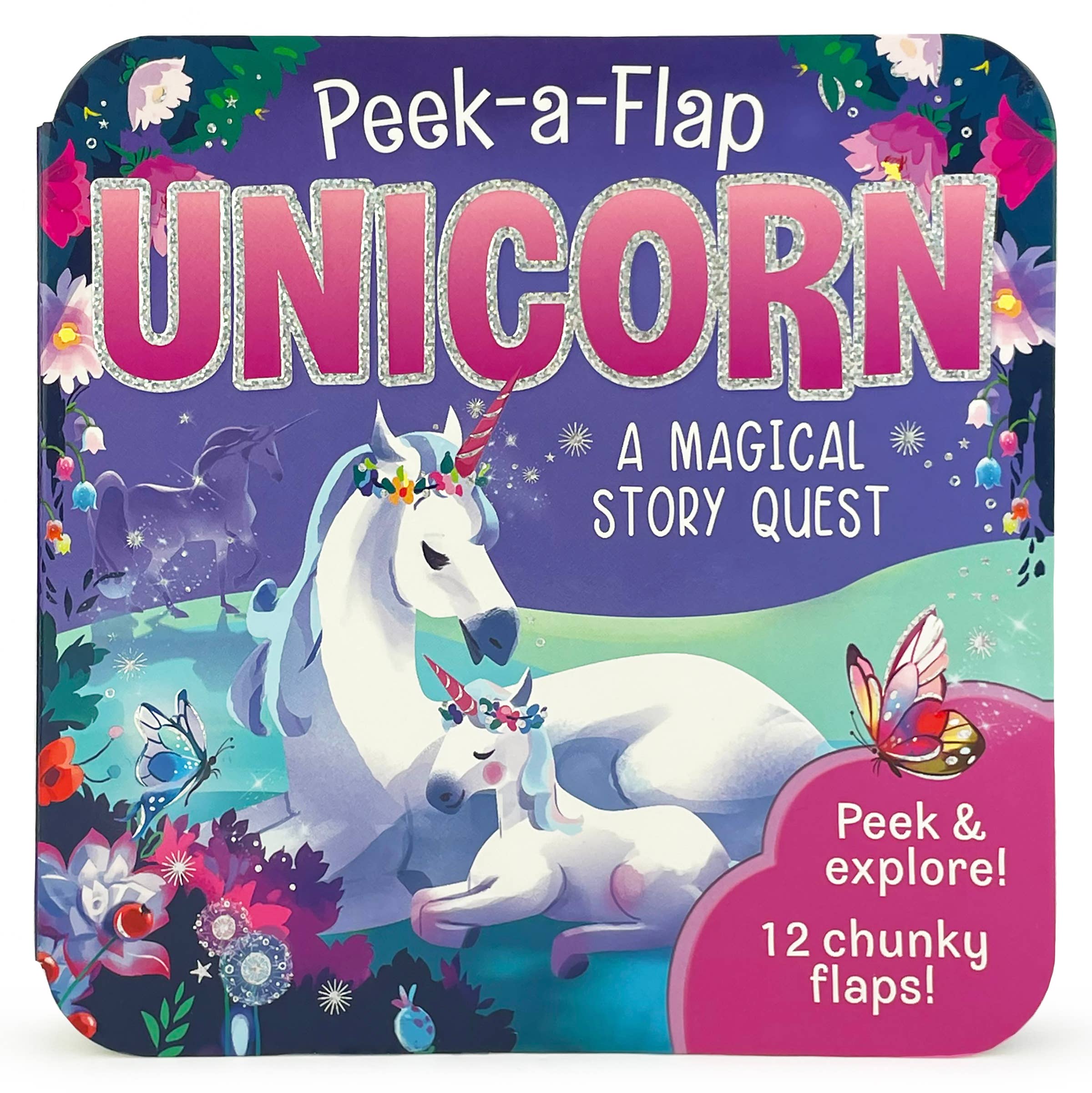 Cottage Door Press - Wholesale Baby & Toddler Book (0-2) - Unicorn Peek-a-Flap Interactive Board Book0