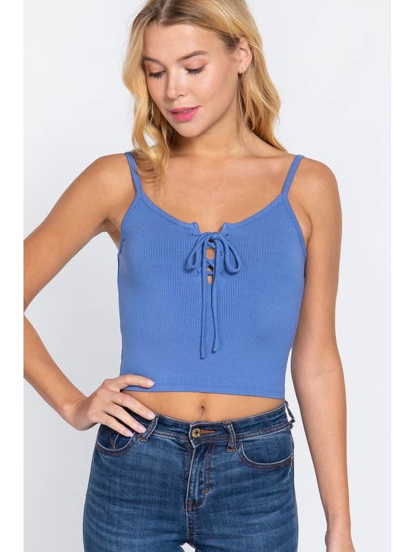 Active Basic | Active USA - Wholesale Camisole - Women's - Sweetheart Neck Heavy Rib Knit Cami Top