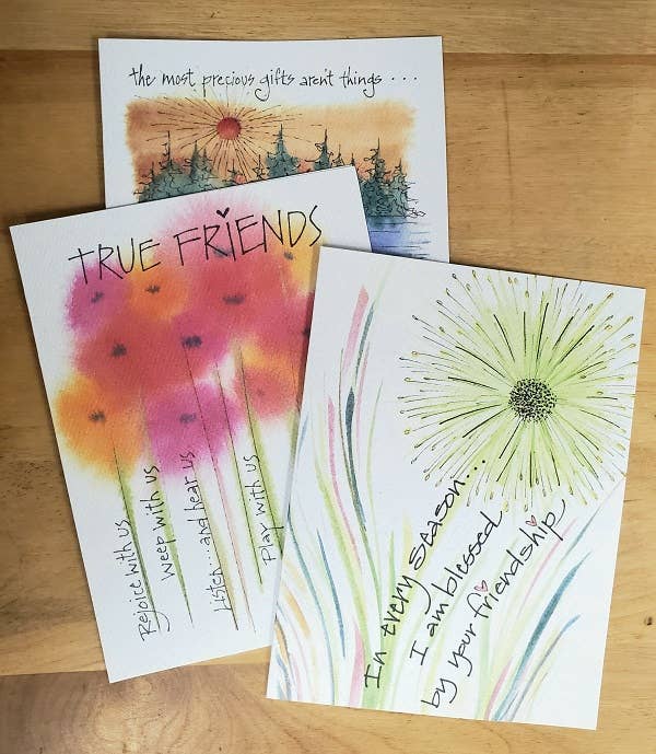 Credo Designs LTD - Wholesale Everyday Greeting Card - Watercolor Best Assorted Greeting Cards (12 Half Dozens)3