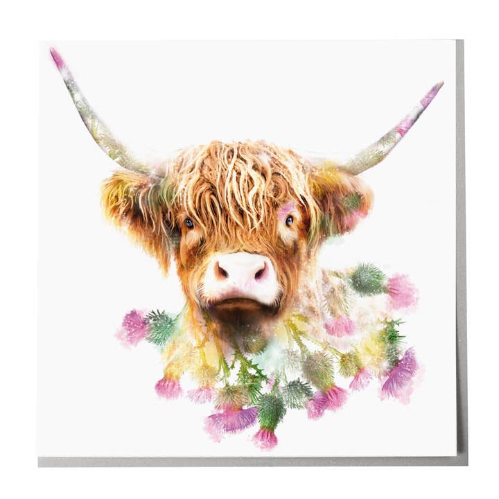 Cartão Highland Cow por atacado de Lola Design Ltd