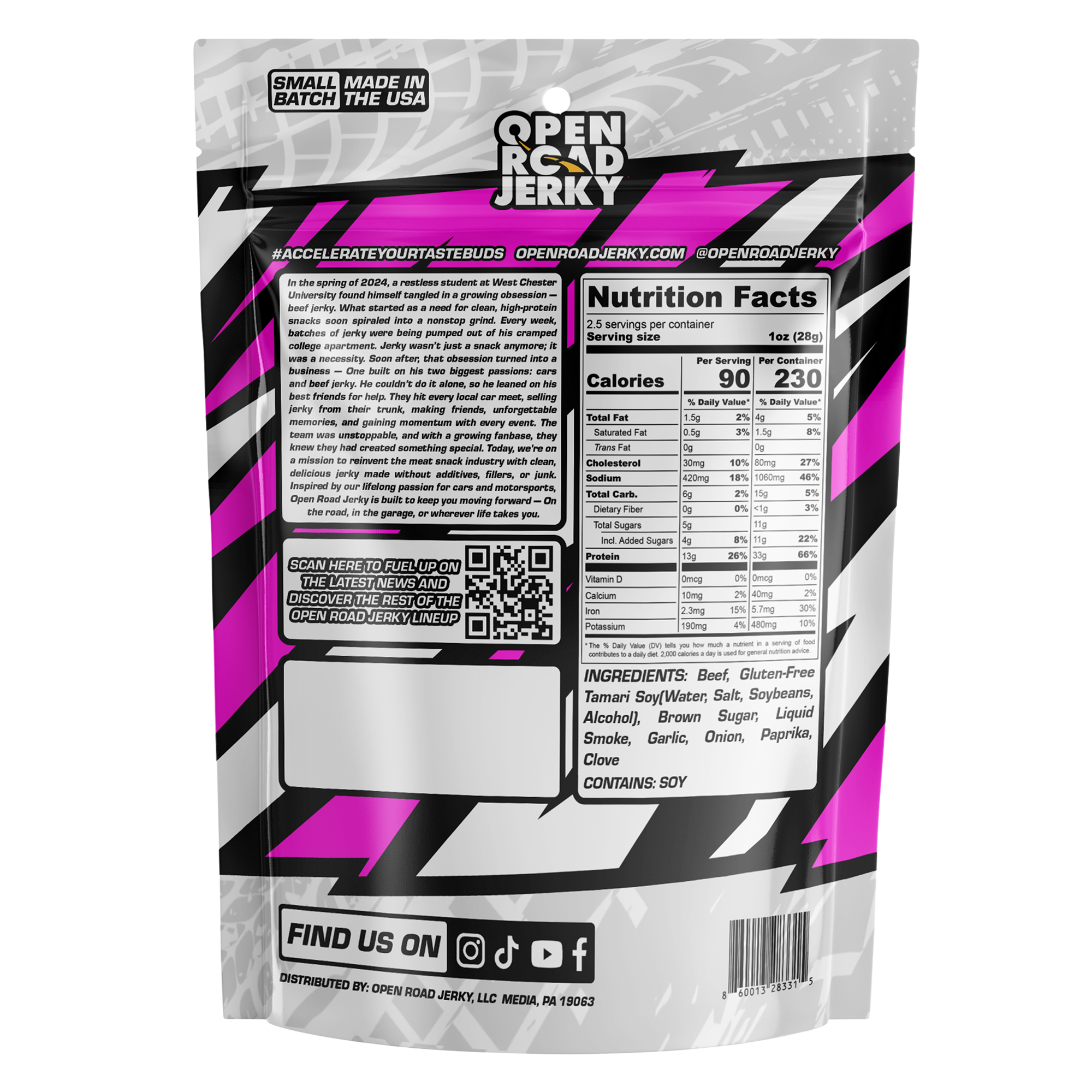 Open Road Jerky - Venta al por mayor Cecina - Cecina de Ternera Clásica de Nogal1