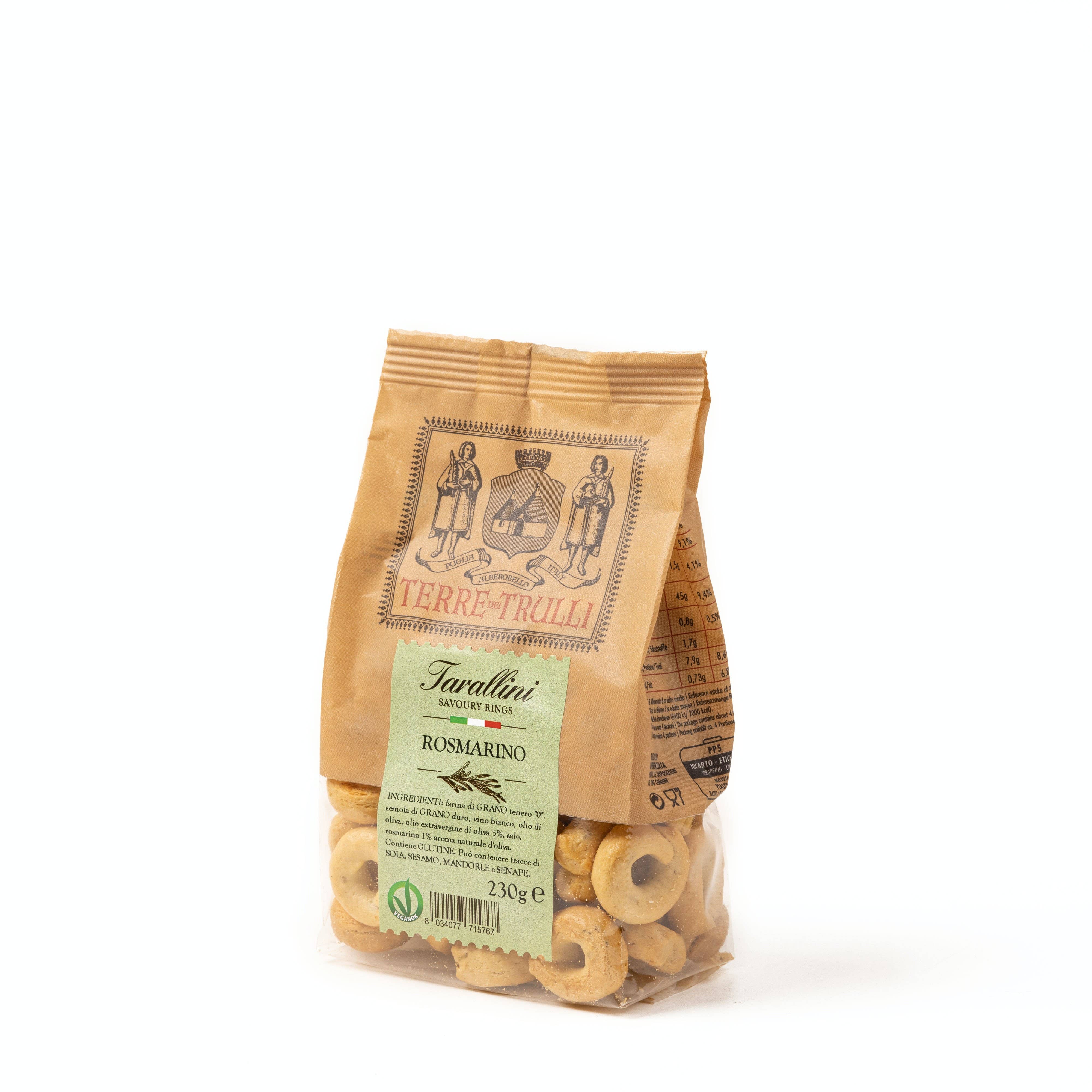 Terre dei Trulli - Wholesale Puffed Snack - Pugliesi Rosemary Tarallini 230g - Italian snack2