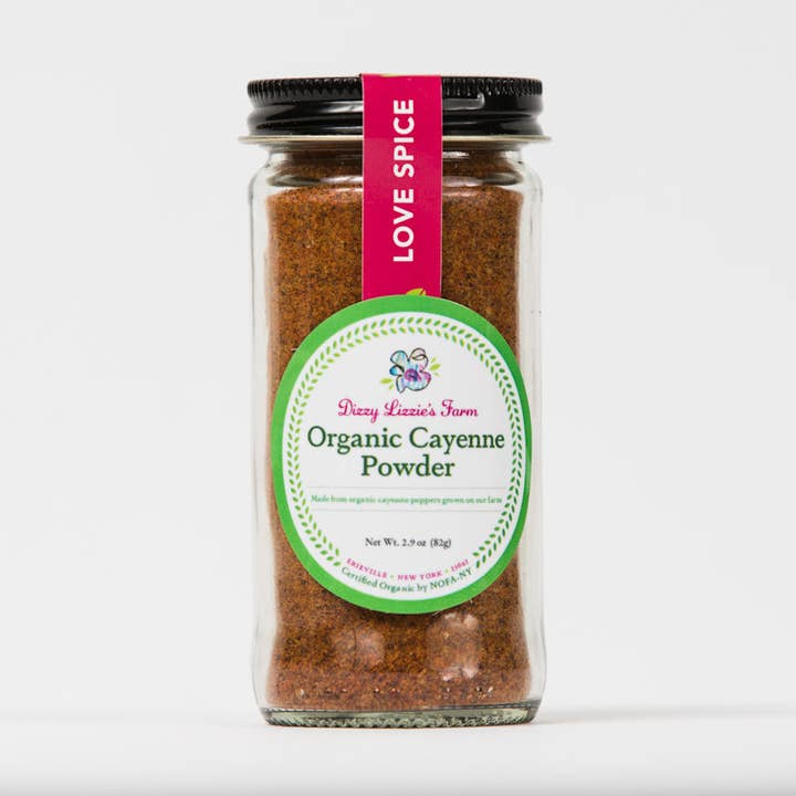 Ekologisk Cayennepeppar pulver för wholesale av Dizzy Lizzie's Farm