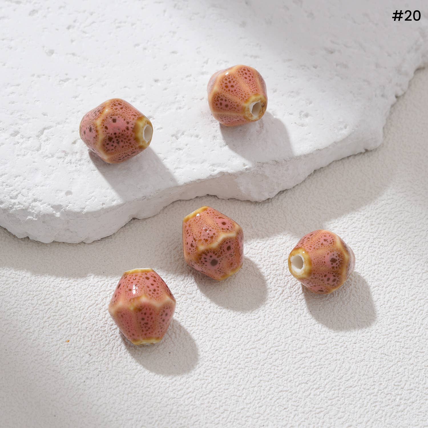 Beads Creation - Wholesale Beads - Diamond Ceramic Bead Sparkling Gemstone Spacer ORG27819