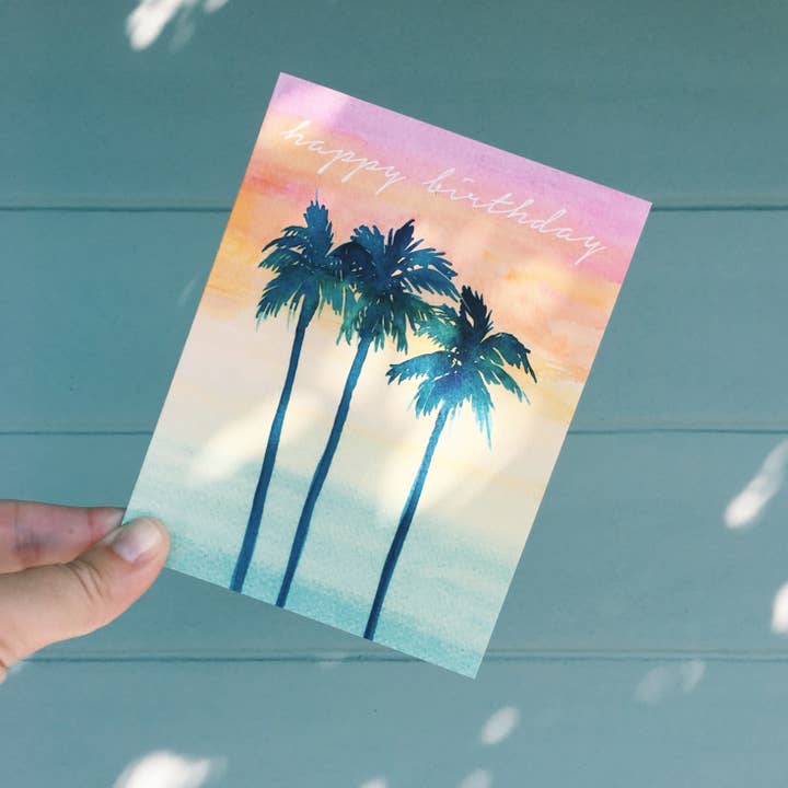 Abigail Jayne Design - Wholesale Birthday Card - Sunset Birthday Greeting Card2