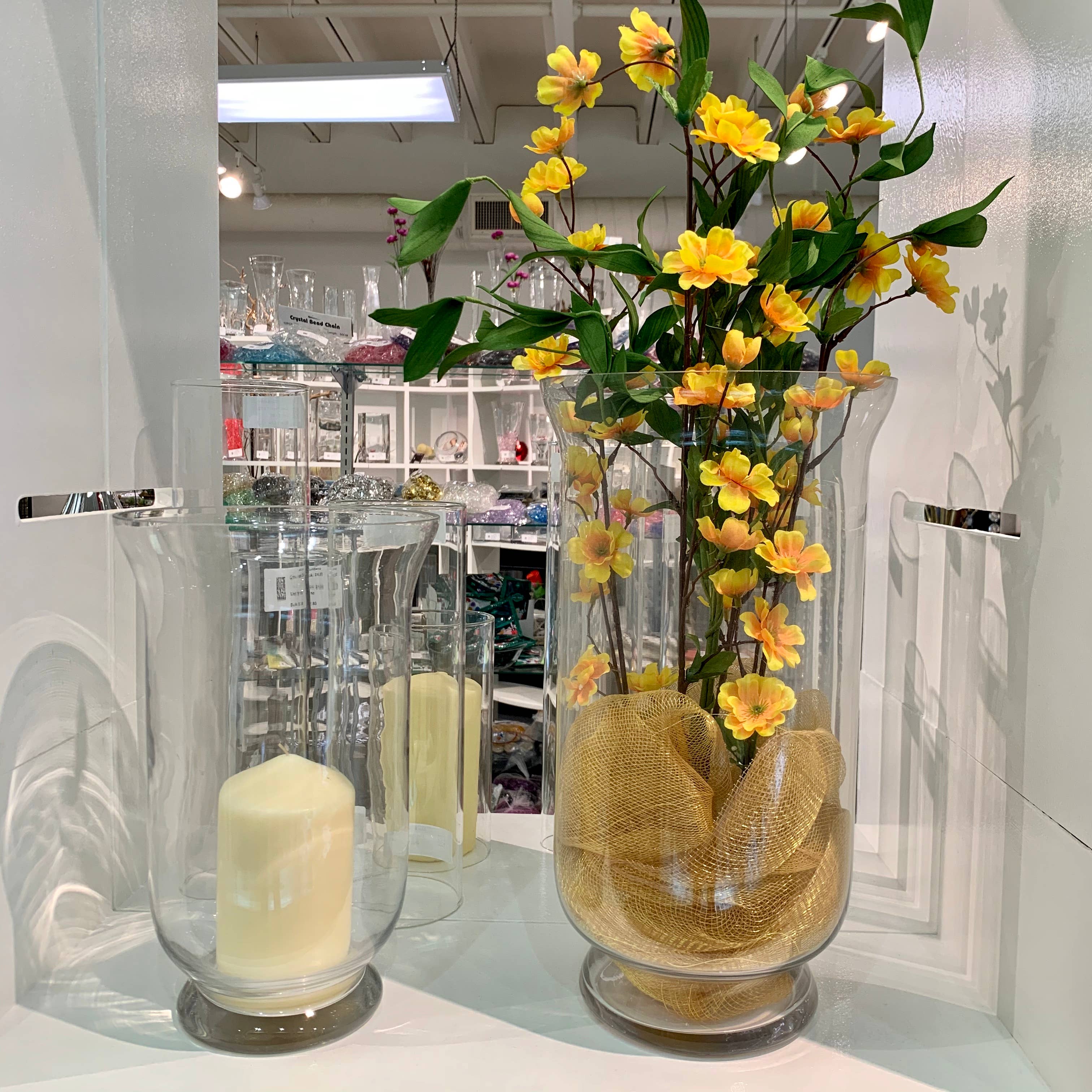 WGV International - Wholesale Vase - WGV Large Hurricane Glass Vase - 8" x 15"H4