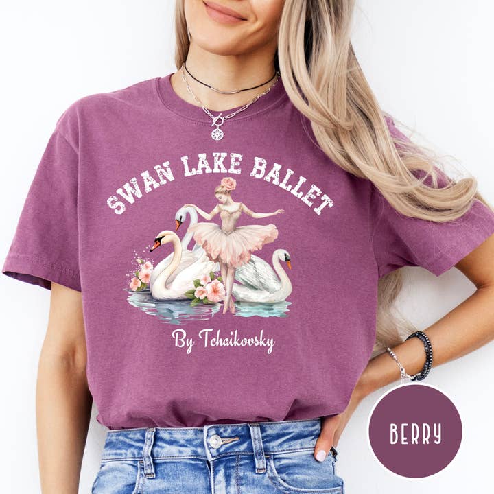 Swan Lake Ballet Comfort Colors® Tee for wholesale by CindyL Boutique