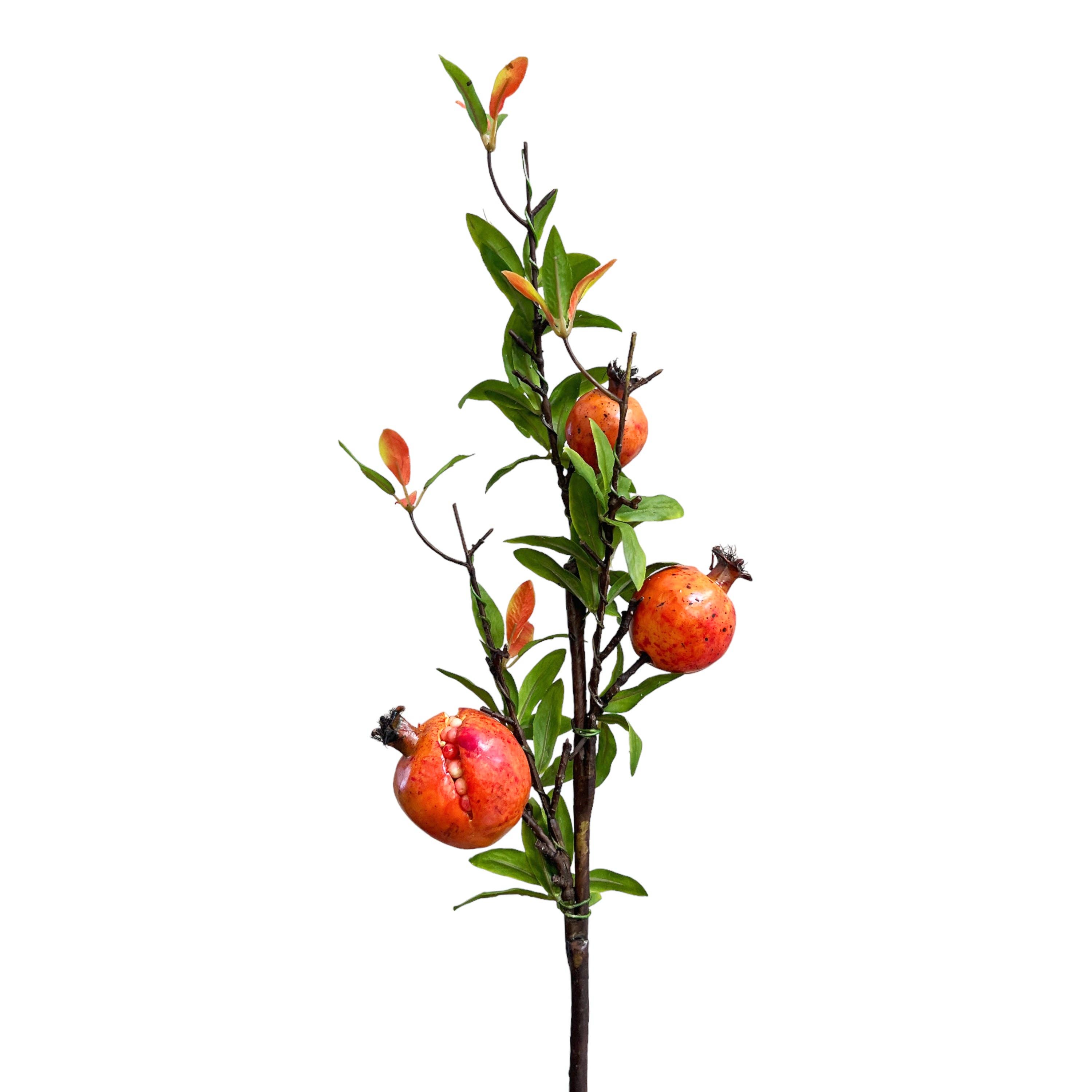 Sun Decorer - Wholesale Artificial plant - Artificial Pomegranate Branches Stems- Set of 22