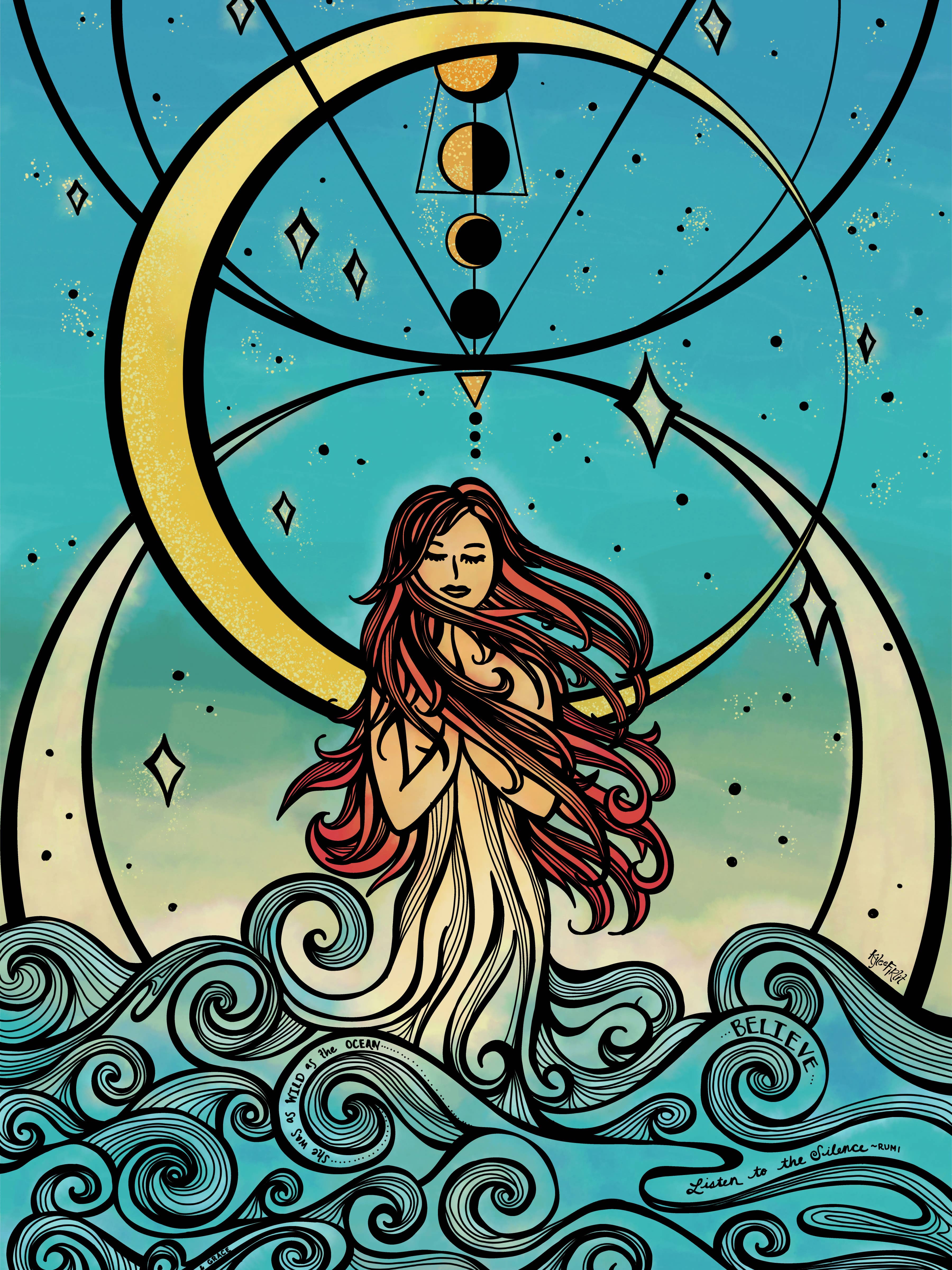 Kylee Firlit Creative - Wholesale Art Print - Moon Goddess Art Print2