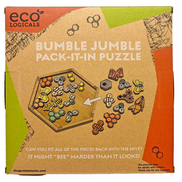 Project Genius - Wholesale Puzzle - Kids - Ecologicals Bumble Jumble Bamboo Puzzle3
