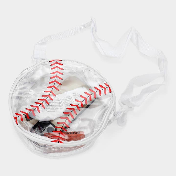 Sensibling Corp. - Venta al por mayor Bandolera - Mujer - Bandolera redonda transparente de béisbol
3