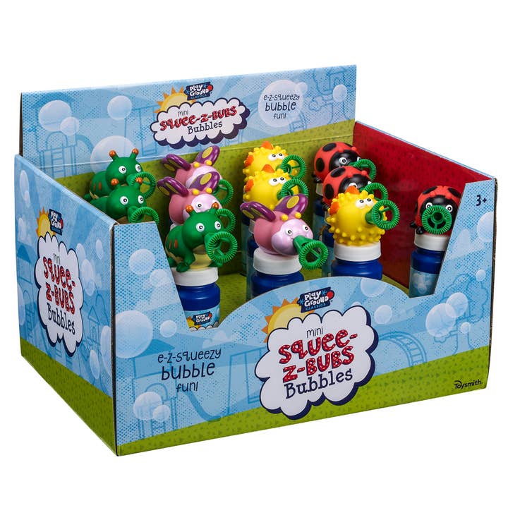 Toysmith - Wholesale Bubble Wand - Kids - Mini Squee-Z Bub Bubbles, Assorted Styles