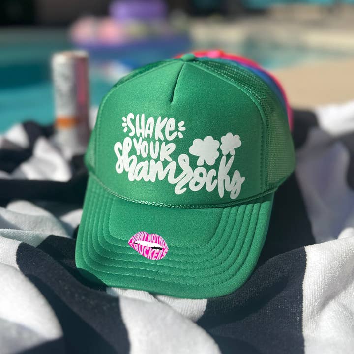 SHAKE YOUR SHAMROCKS TRUCKER HAT for wholesale by Funny Mother Truckers
