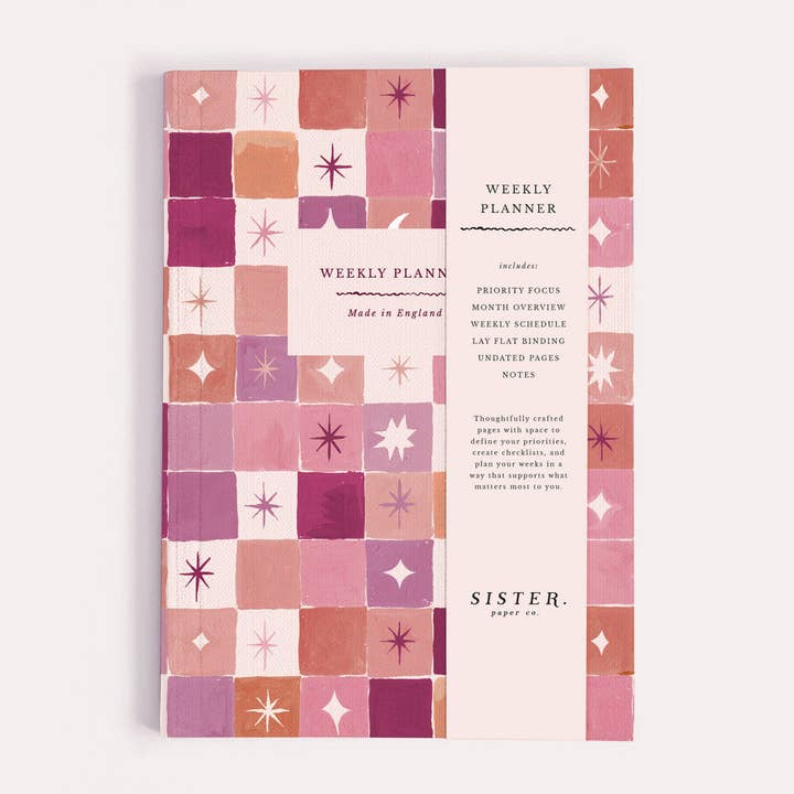 Sister Paper Co. - Wholesale Planner - Dream Quilt Weekly Planner | Undated Weekly Organiser5