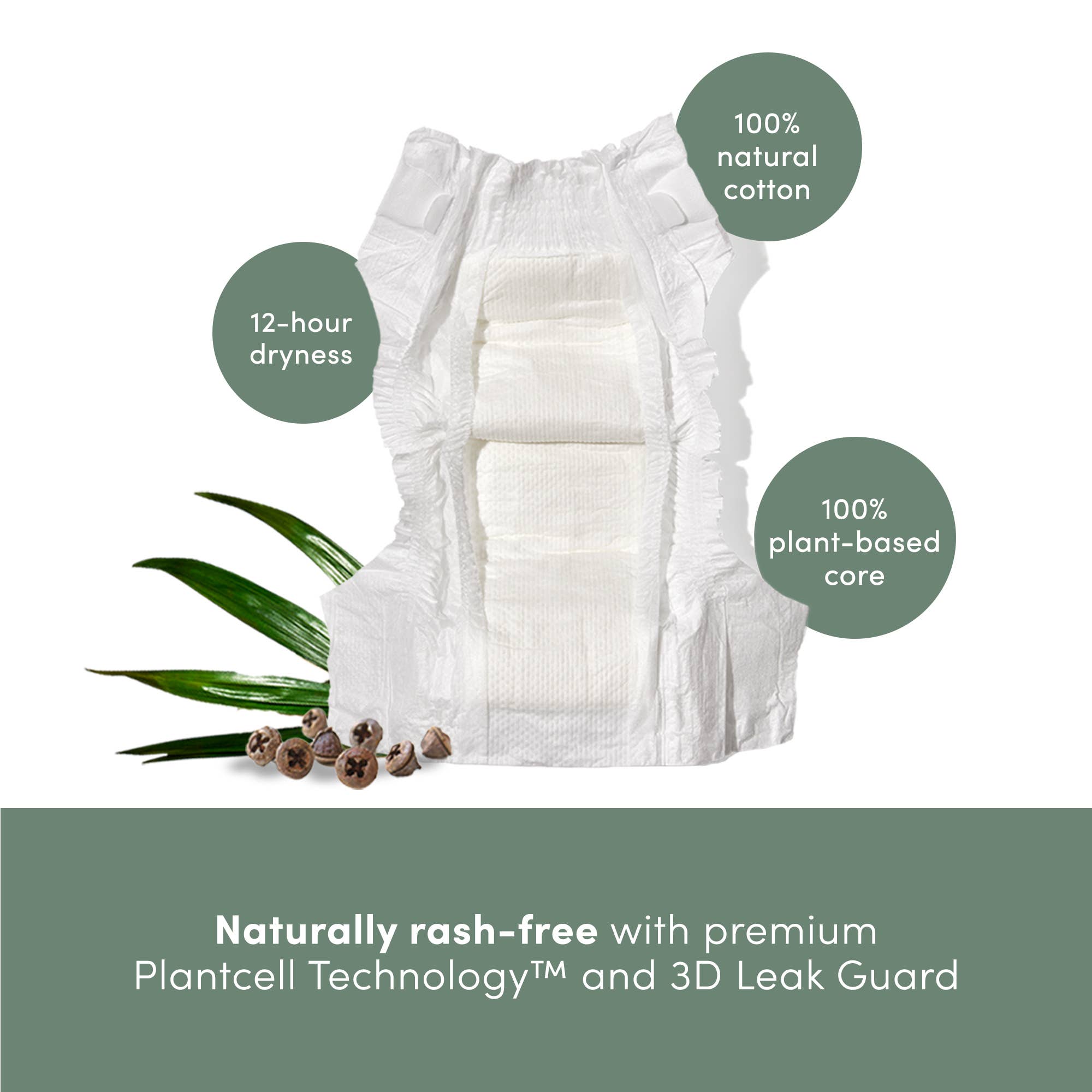 Ecoriginals US - Wholesale Diaper (Non-Cloth) - Baby - Plant based USA Cotton Eco Diaper Size 2 Infant 11-18lb5