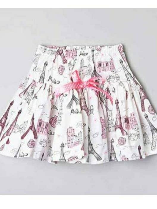 Glam Paris Eiffel Tower Boutique Skirt Kids Glitter for wholesale by Carolina Kids