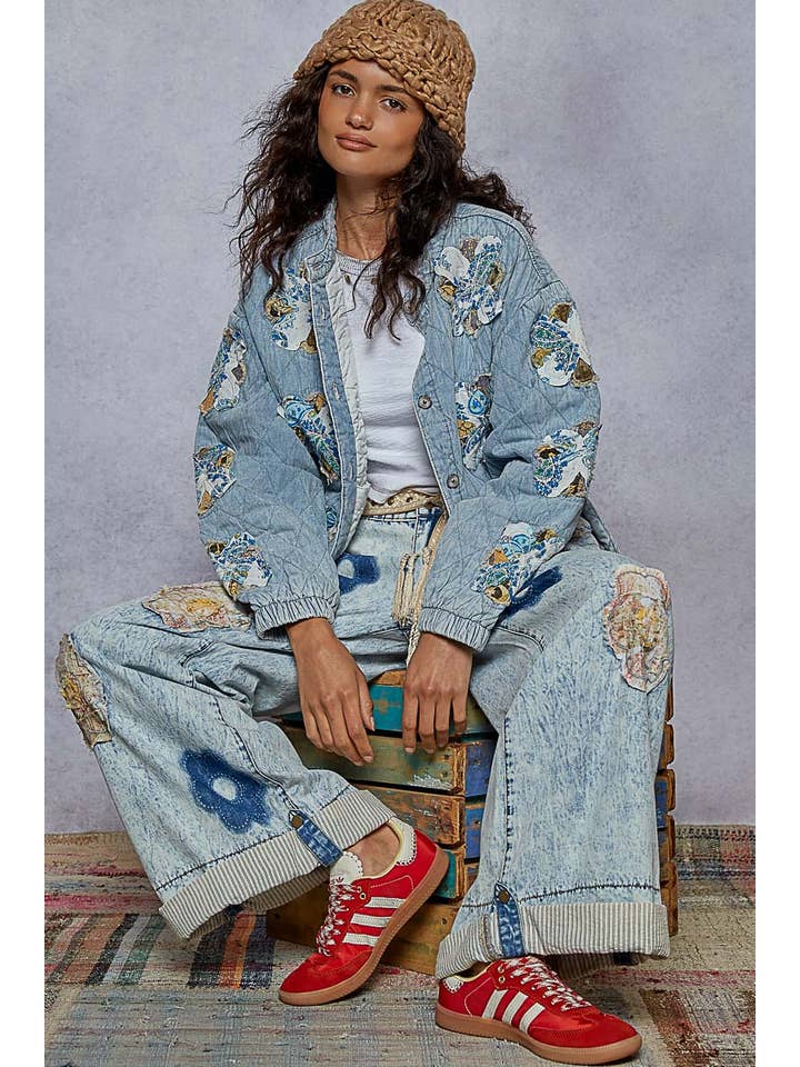 Pol Clothing - Wholesale Jacket - Women's - Mock neck balloon sleeve oversized fit quilted Jacket5