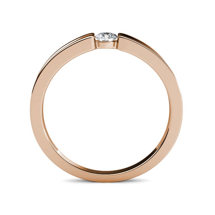 CARALI / MYC Paris – Engroshandel Solitairering – Simplicity Ring - Rosaguld og Krystal4