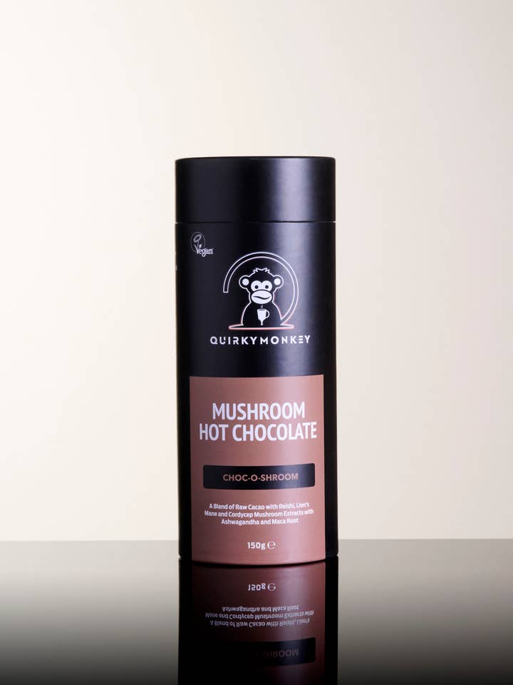 Quirky Monkey Mushroom Heiße Schokolade 150 g (Choc O Shroom) für den Großhandel von QuirkyMonkey
