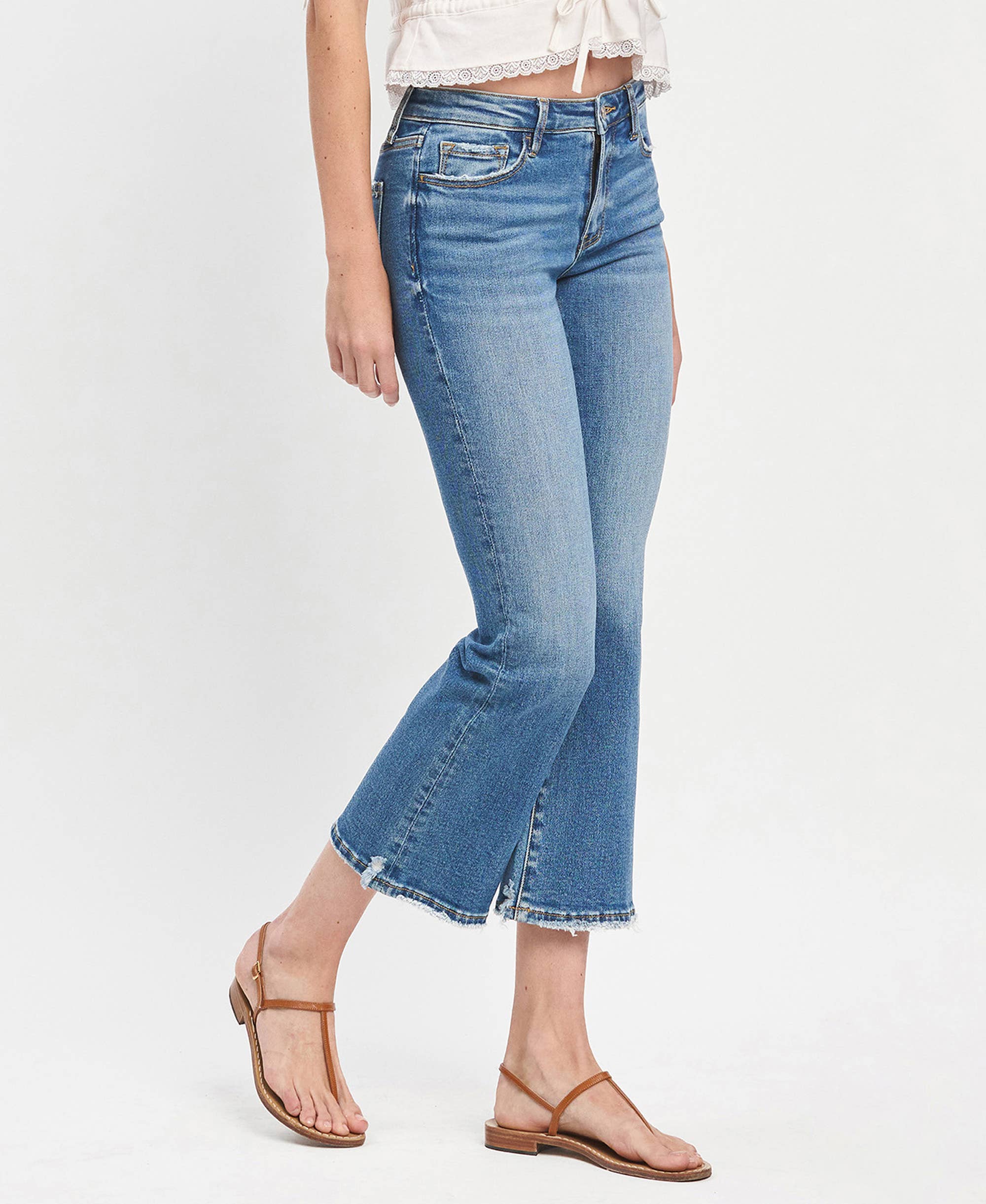 SALUTARY MID RISE KICK FLARE JEANS LV1410 for wholesale on Faire0