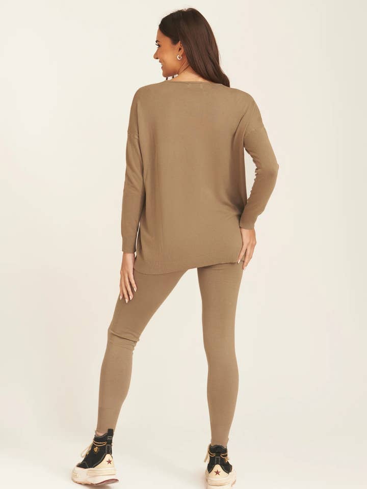 GINI LONDON – wholesale Athletic/lounge leggings – Women's – Mocha Soft Touch Leggings1