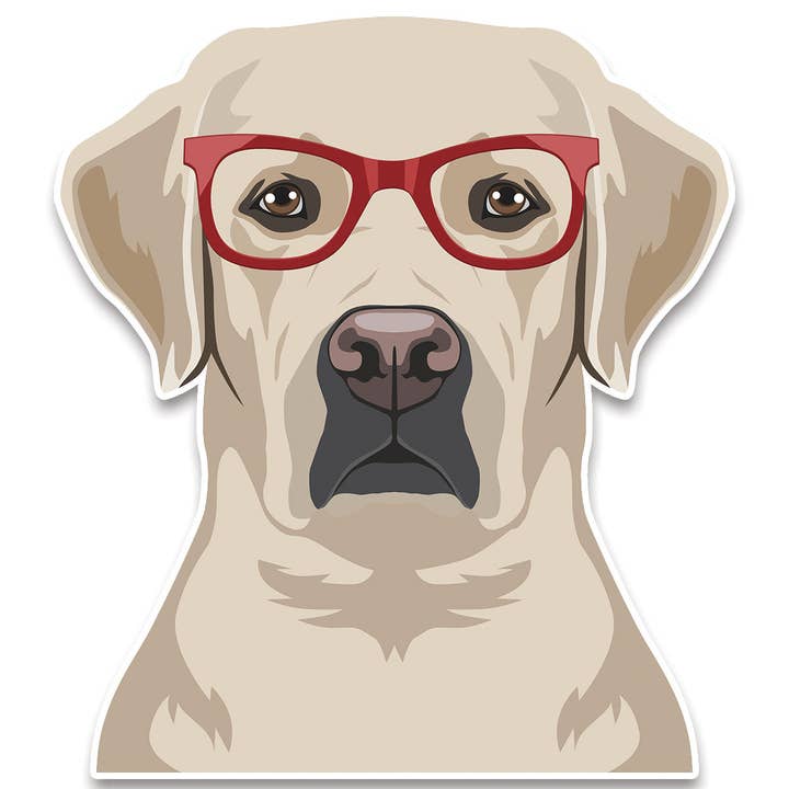 RetroPlanet - Vente Autocollant - Grand autocollant en vinyle pour fenêtre de voiture Labrador Retriever Hipster