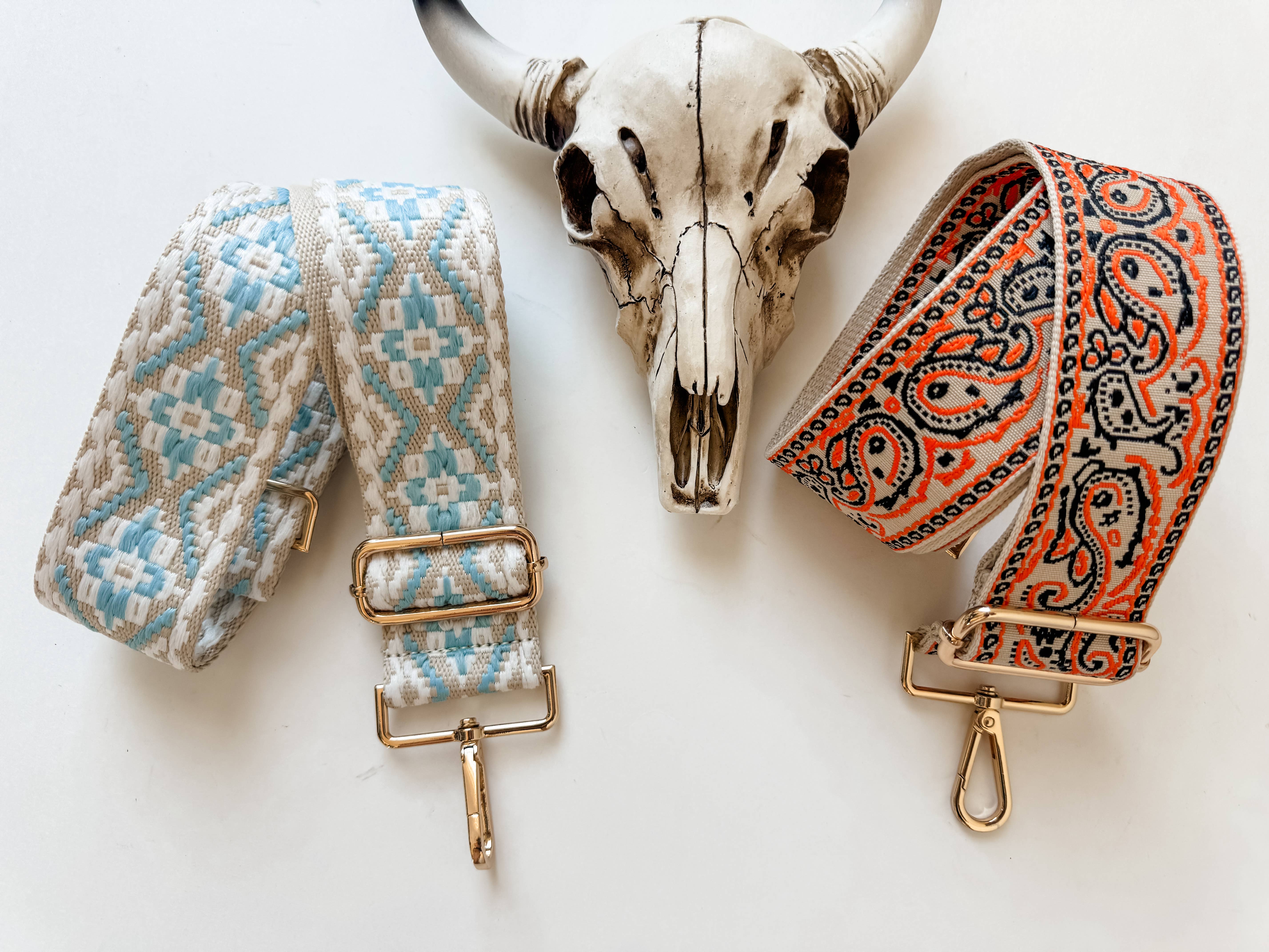 Boho Ranch Shop - Vente Sangle pour sac – femme - Bracelet à main aztèque brodé en style occidental2