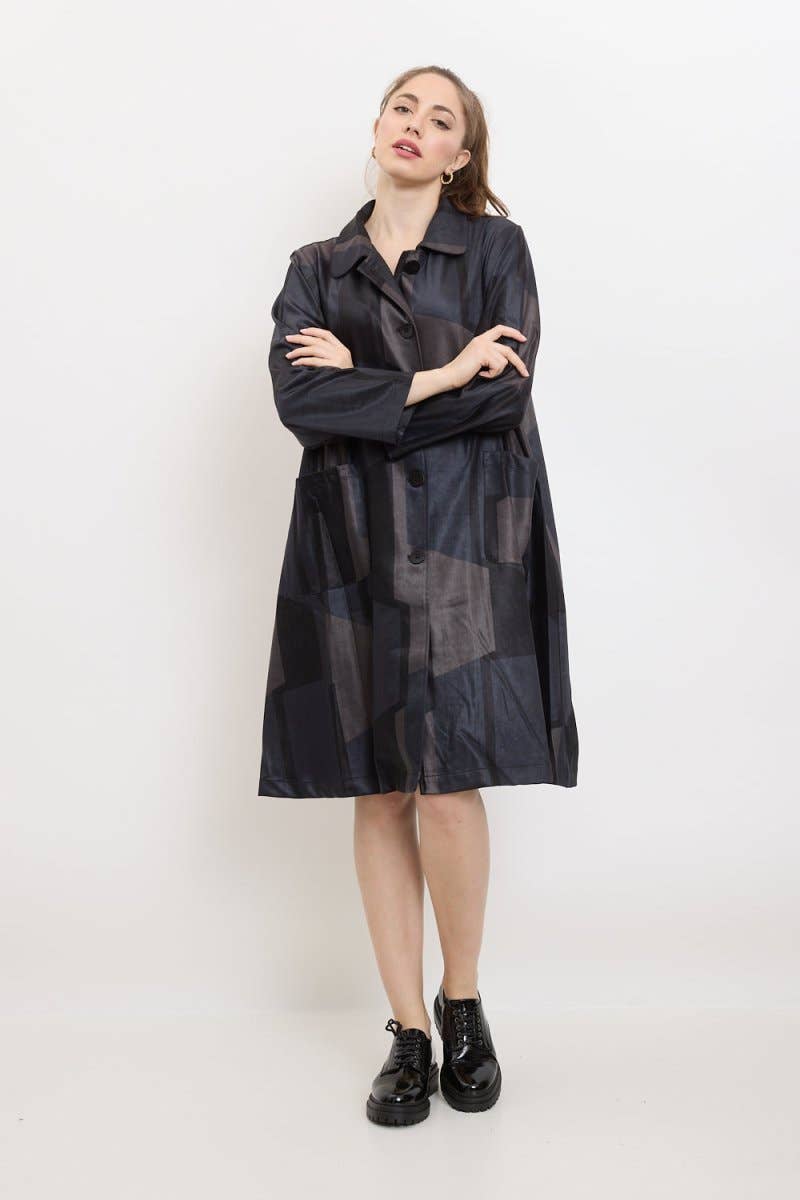 Grey Manteau - H165-H6059 for wholesale on Faire0