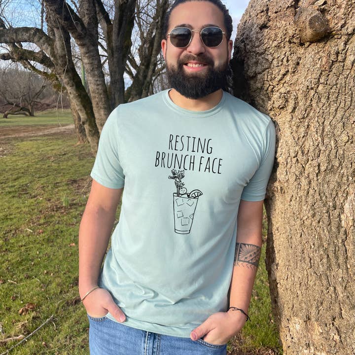 Moonlight Makers - Wholesale Screen Printed T-Shirt - Men's - Resting Brunch Face - Funny Men's Tee - Bloody Mary